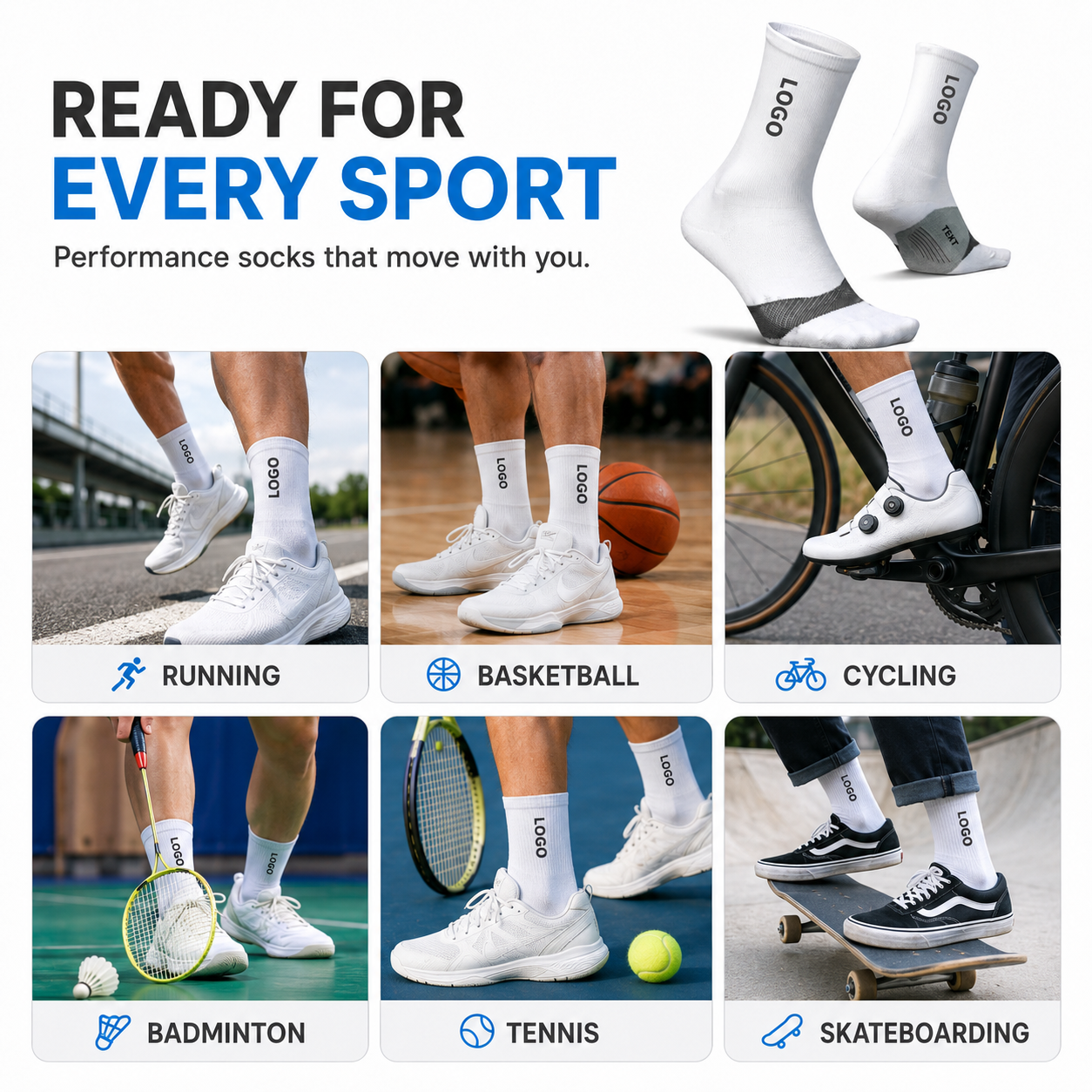 Sports Set SP-A10 运动白色 跑步骑行